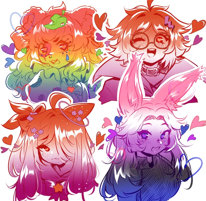 Last pride sketches of the year ;w;!! Thanks everyone for vote continued support on these!! <3