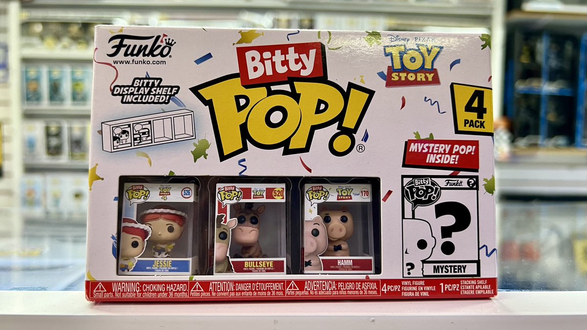 PopNationMX's tweet photo. ¡Nuevos Funko Bitty Pops de Toy Story ya disponibles! 🎉 Cada cajita trae 4 piezas, una de ellas es sorpresa y puede ser uno de cuatro modelos sorpresa diferentes. 🧸✨ Consíguelos en nuestra tienda física y en línea: https://t.co/QlCK2zd0Hb #ToyStory #FunkoBittyPop #PopNationMX https://t.co/t3I2yHJ1Kr