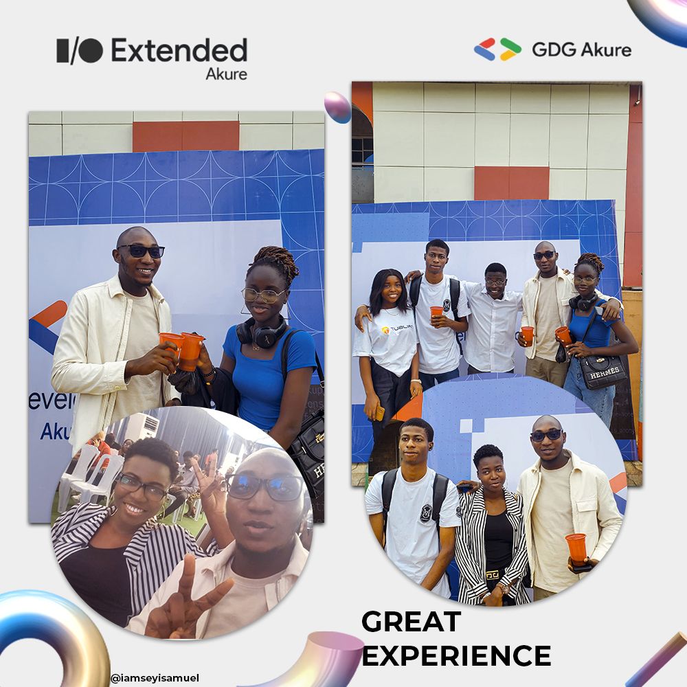 iamseyisamuel's tweet photo. I had an amazing time at the Google I/O Extended Akure Event today! ๐โจ
@gdg_akure Kudos to our amazing speakers Samuel Abada, oluwasegun kolawole , Ayomide Ayanwola and others.
.
@google #Innovation #googleioextended2024 #GoogleIOExtended #Akure #IOExtendedAkure #gdgakure https://t.co/osOtDrWbJv