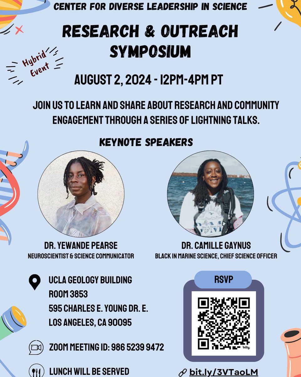 We invite you to join us in person or virtually on August 2, 2024 12pm-4pm PT to lift up the research and community engagement efforts of people in the CDLS Community. 

bit.ly/ROSSu24