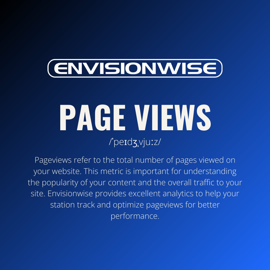 Envisionwise's tweet image. 📈 Tracking your site's popularity? Pageviews show the total number of pages viewed on your website. Let Envisionwise provide the analytics to boost your pageviews and improve your site's performance. #Pageviews #WebsiteAnalytics #Envisionwise