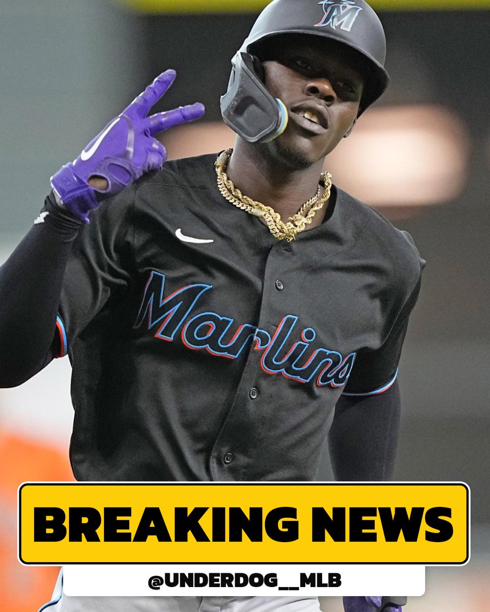 UnderdogMLB's tweet photo. Jazz Chisholm Jr. to be traded to the Yankees. https://t.co/t32xrCYt6T