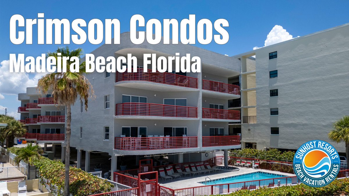 sunhostFL's tweet image. Heres a look at Crimson Condo's in Madeira Beach Florida! 📸