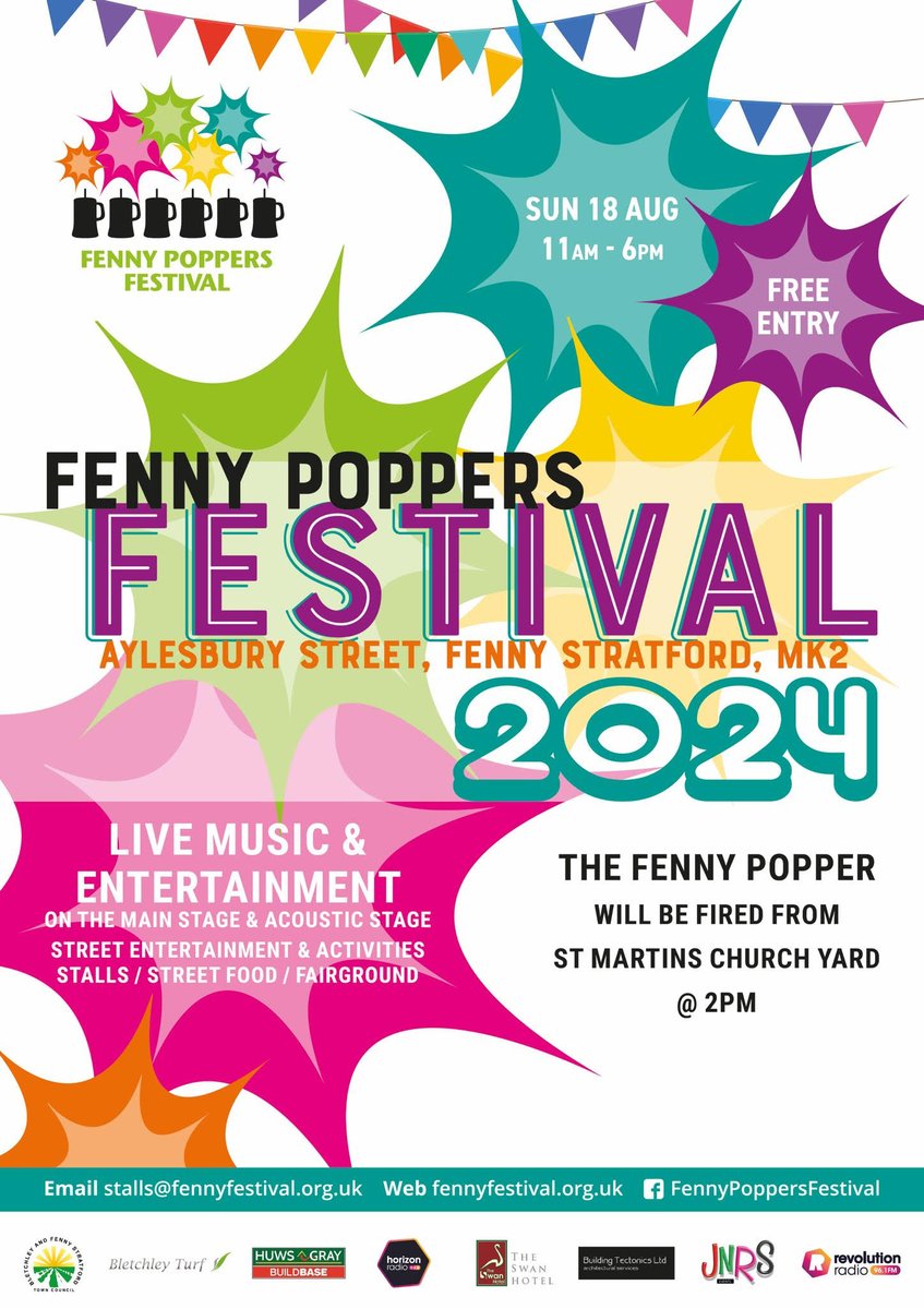FennyPoppers's tweet photo. Join us on Sunday 18th August at Fenny Poppers! We look forward to seeing you there😀🎡 https://t.co/28BHgfrtEe