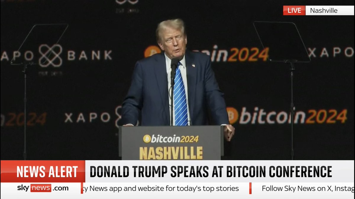 BitcoinArchive's tweet photo. 💥LIVE‼️ TRUMP STARTS BITCOIN SPEECH https://t.co/sNyb1OqXQg