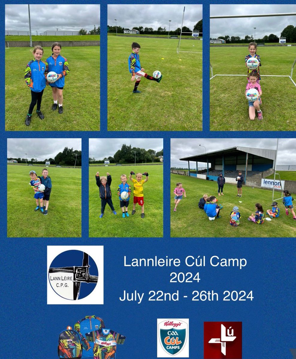 Action from this weeks Kelloggs Cul Camps around the county. Congratulations to all who took part and our coaches for having all so well organised.

<a href="/mattockrangers/">Mattock Rangers</a> l <a href="/FinbarrsAnnes/">Naomh Fionnbarra & St Anne's GFG</a> <a href="/SeansMcDermotts/">Sean McDermotts GFC</a> l <a href="/LannLeireGAA/">Lann Léire GAA</a> l <a href="/KilkerleyEmmet/">Kilkerley Emmets</a>