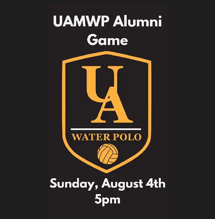 UA Men's Aquatics (@uamensaquatics) on Twitter photo We hope to see lots of alums next Sunday at 5 for the men’s alumni game! #gobears #homegrown #onceabearalwaysabear🐻 <a href="/GoldenBearsPolo/">UA Men’s Water Polo</a> We hope to see lots of alums next Sunday at 5 for the men’s alumni game! #gobears #homegrown #onceabearalwaysabear🐻 <a href="/GoldenBearsPolo/">UA Men’s Water Polo</a>