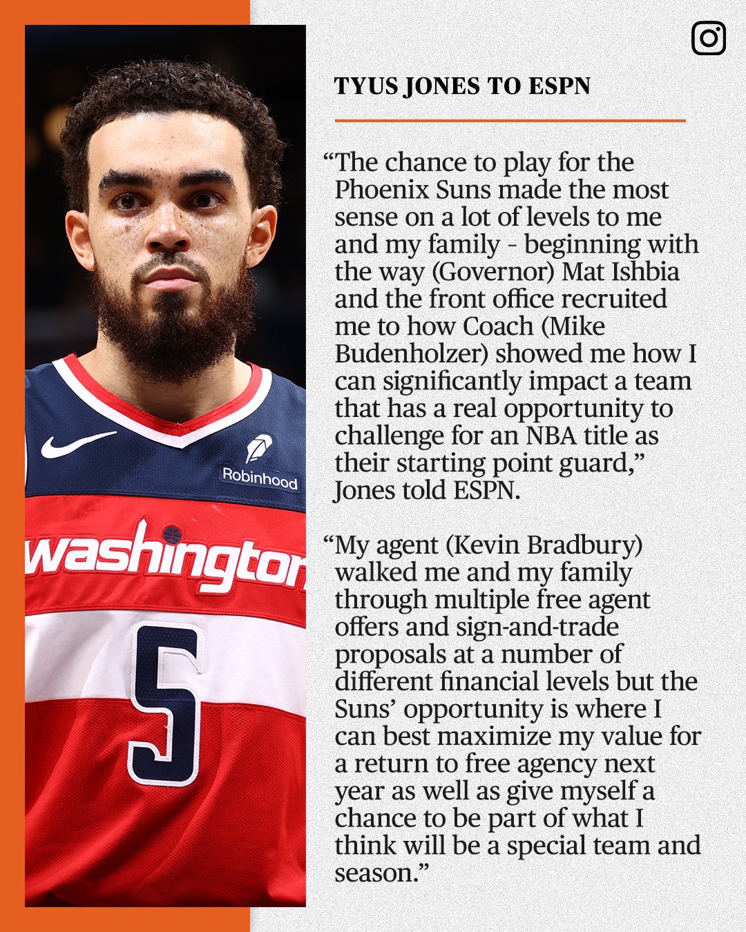 Adrian Wojnarowski on X: &ldquo;Tyus Jones to ESPN on his decision to 