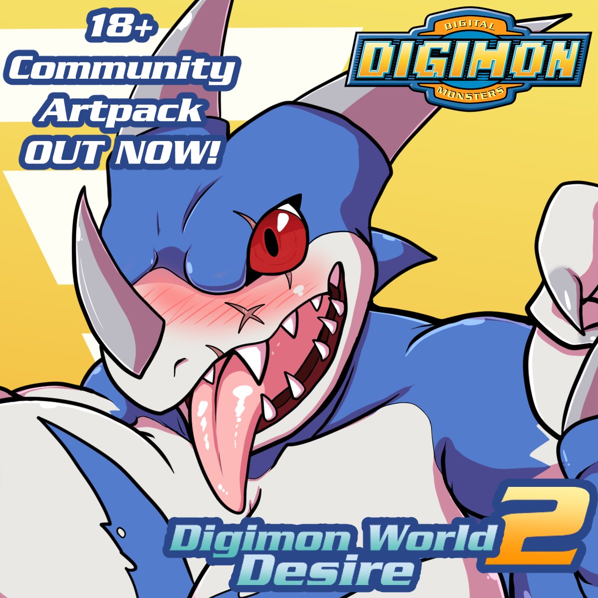 Digimon World 2 released on July 27th in 2000 for the PS1.
Now we have Digimon World Desire 2, an NSFW Art Pack featuring over 70 pieces of artwork from 19 different artists!
My thanks to everyone who came by and contributed, and I hope we can do it again.
Link Below!