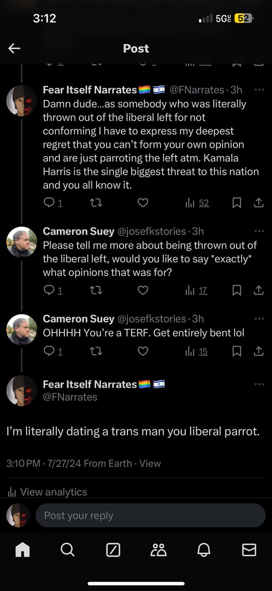 Fear Itself Narrates 🕸️🕷️ (@fnarrates) on Twitter photo So apparently one of the authors I used to read stories for is an extreme radical who doesn’t understand nuance and is also actually a transphobe. Thanks for the kind words <a href="/josefkstories/">Cameron Suey (Gone)</a> I’ll be sure to tell the rest of the communities I’m apart of to distance themselves as well So apparently one of the authors I used to read stories for is an extreme radical who doesn’t understand nuance and is also actually a transphobe. Thanks for the kind words <a href="/josefkstories/">Cameron Suey (Gone)</a> I’ll be sure to tell the rest of the communities I’m apart of to distance themselves as well