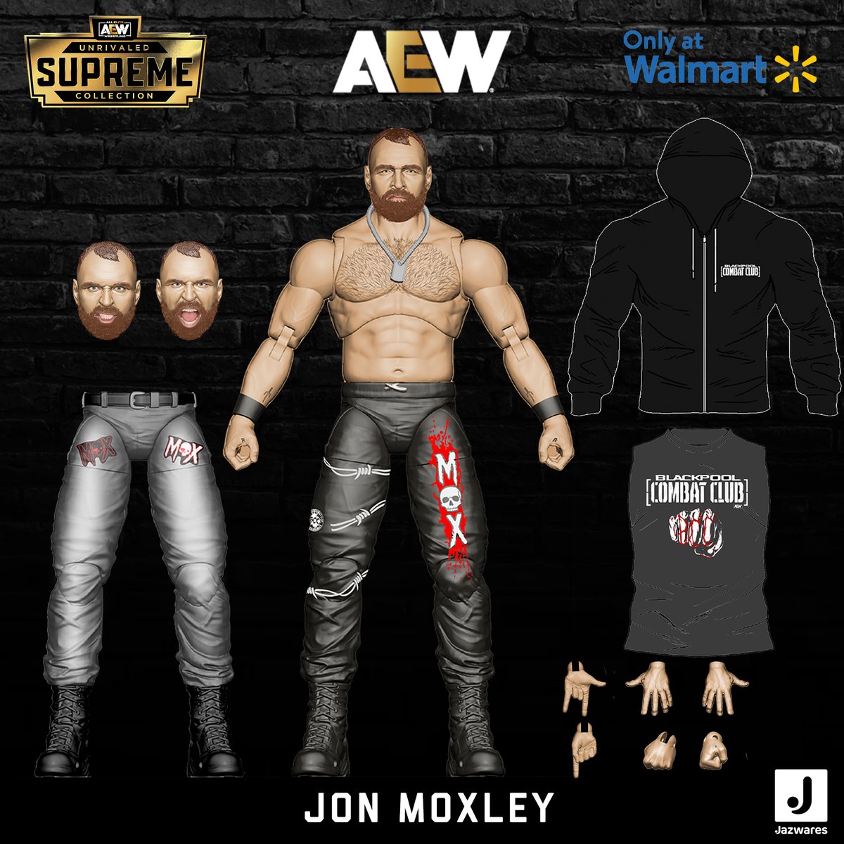 AEW Supreme Jon Moxley is hitting Walmart as an exclusive! Geared