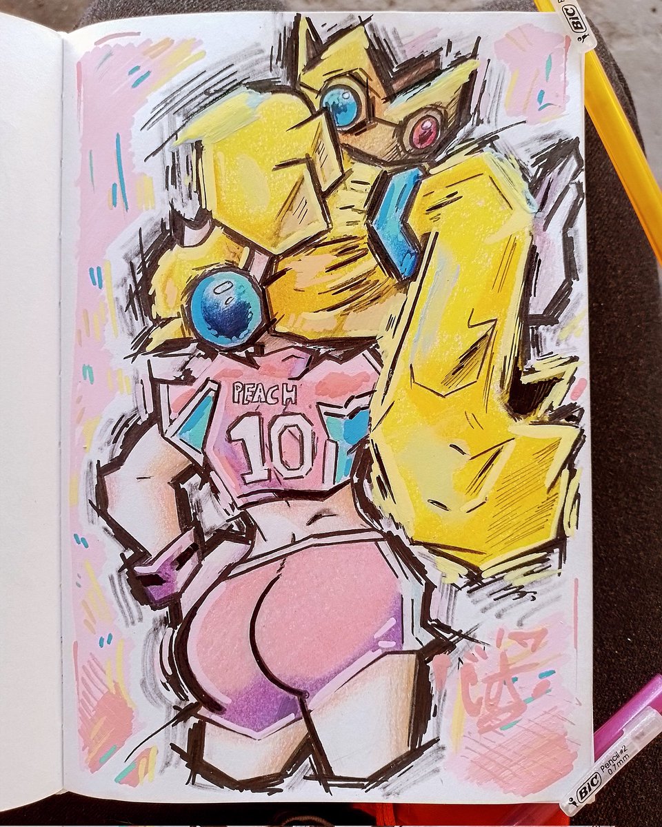 PinkCat_Draw's tweet photo. I join the train of drawing Peach with her Mario Strikers pose✨️
#PrincessPeach #Fanarts #mariostrikersbattleleague #MarioStrikers #PrincessPeachFans https://t.co/RcAB43q7HL
