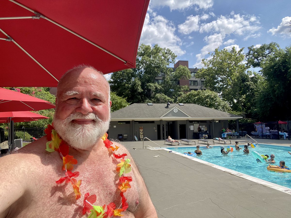 My apartment bldg’s pool party!