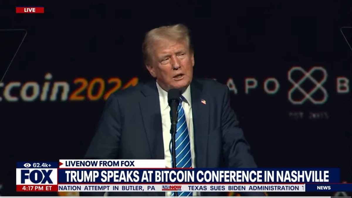 nighguy (@thenighguy) on Twitter photo Donald Trump (<a href="/realDonaldTrump/">Donald J. Trump</a>)’s speech could not have been more bullish for the 2024 crypto bull cycle.
This will go down in history as a turning point in US regulation. Especially for $BTC.
Satoshi would be proud. Higher.
#Bitcoin2024Nashville #DonaldTrump Donald Trump (<a href="/realDonaldTrump/">Donald J. Trump</a>)’s speech could not have been more bullish for the 2024 crypto bull cycle.
This will go down in history as a turning point in US regulation. Especially for $BTC.
Satoshi would be proud. Higher.
#Bitcoin2024Nashville #DonaldTrump