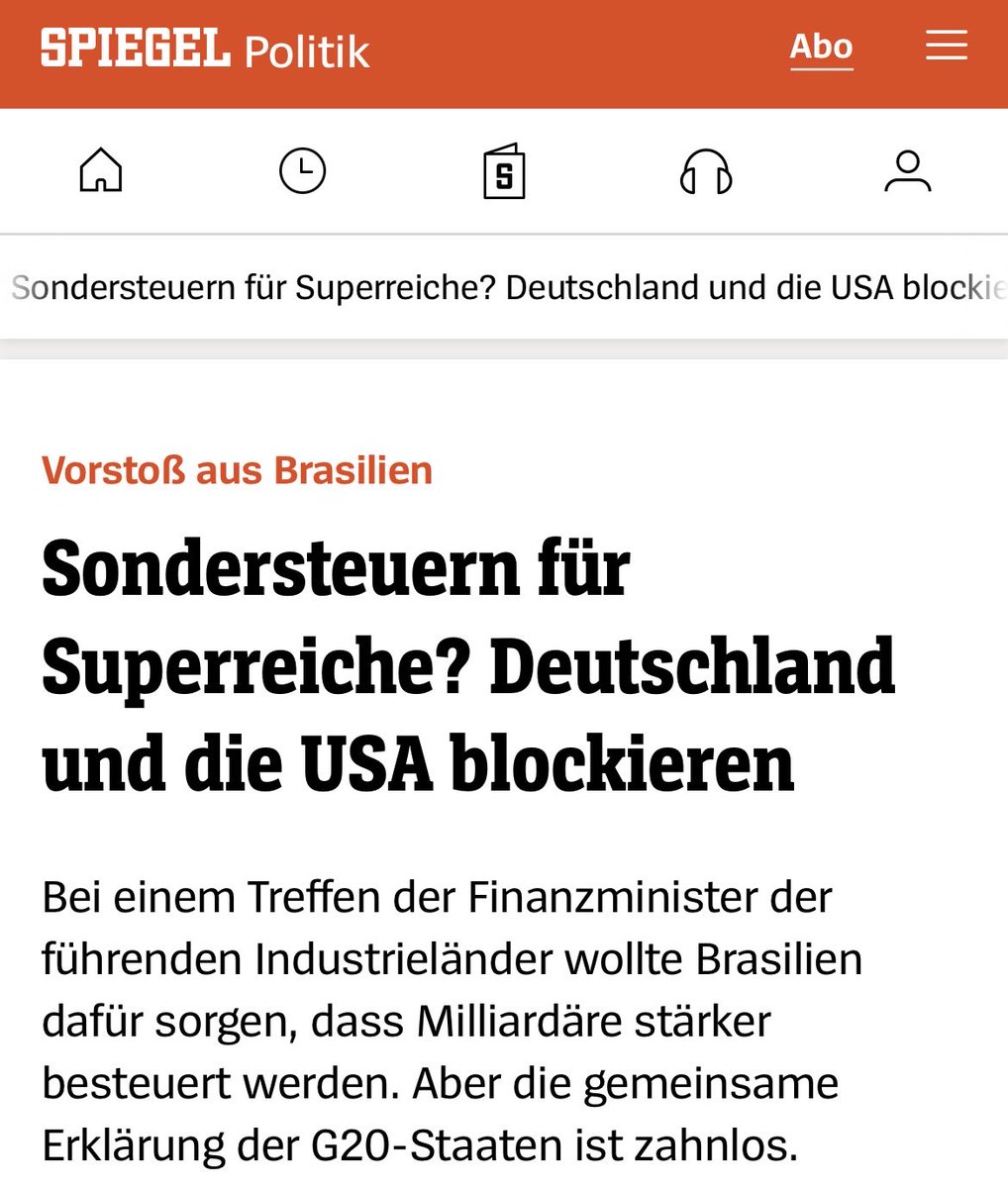 Ist mir schon bei der Nicht-Freigabe der Patente für Corona-Impfstoffe so gegangen. Jetzt wieder. Manches Mal kann man sich nur noch schämen. #Milliardärsteuer