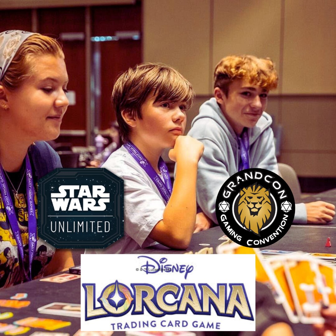 Get ready because TCGs are coming to GrandCon! We've heard your requests and are thrilled to announce that collectible trading card games events are part of this year's lineup. The anticipation is building; we can't wait to share this experience with you!

Thanks to the generous