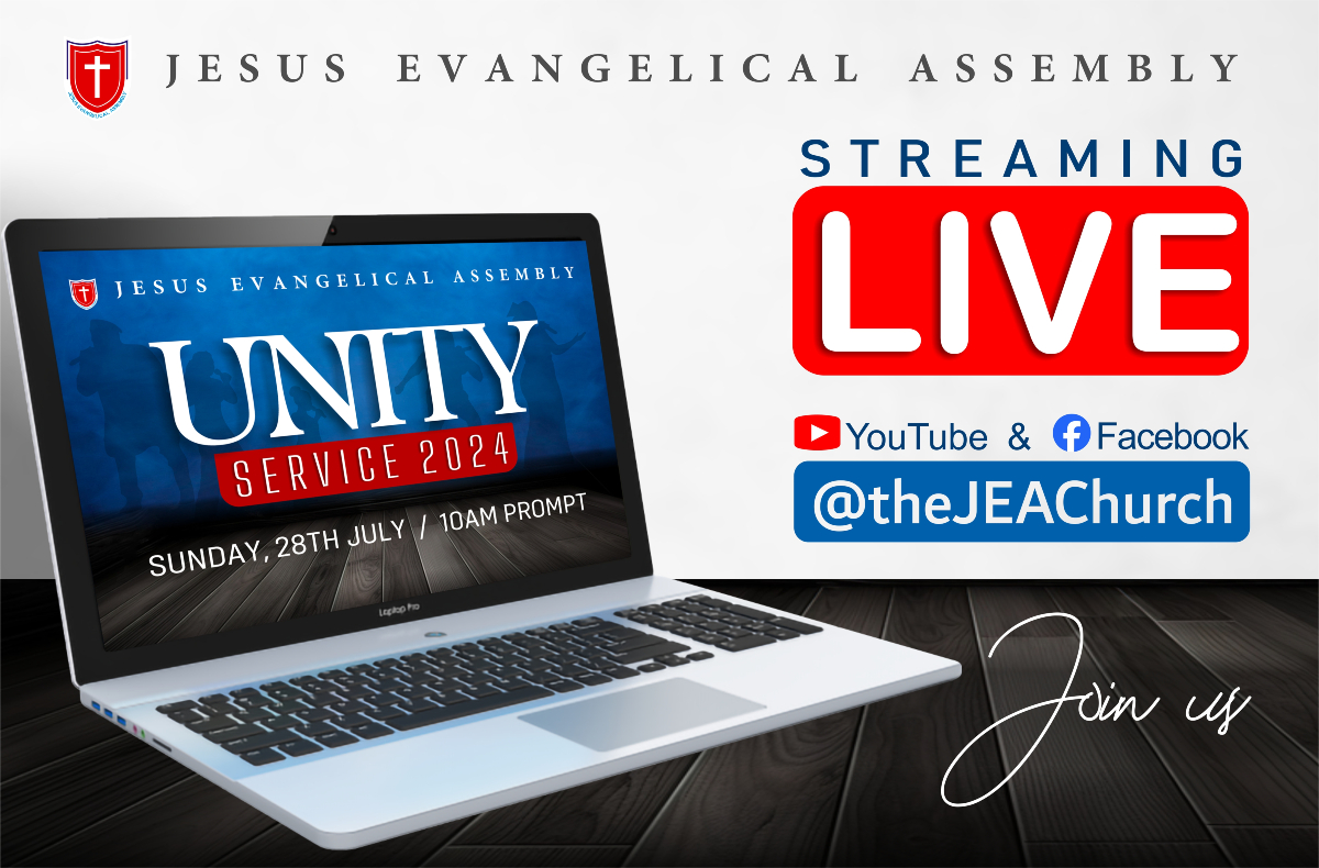 theJEAChurch's tweet image. We would be streaming live the Unity Service on our Facebook and YouTube channels

#JEAChurch
#UnityService2024
#MyYearOfFulfilledExpectations