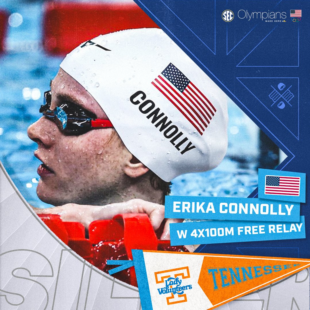 Southeastern Conference (@sec) on Twitter photo The first-ever Lady Vol swimmer to win three Olympic medals! 💪
👤 Erika Connolly
🥈 Women's 4x100M Freestyle Relay
🏊 <a href="/Vol_SwimDive/">Tennessee Swimming & Diving</a>
#OlympiansMadeHere x #ItJustMeansMore The first-ever Lady Vol swimmer to win three Olympic medals! 💪
👤 Erika Connolly
🥈 Women's 4x100M Freestyle Relay
🏊 <a href="/Vol_SwimDive/">Tennessee Swimming & Diving</a>
#OlympiansMadeHere x #ItJustMeansMore