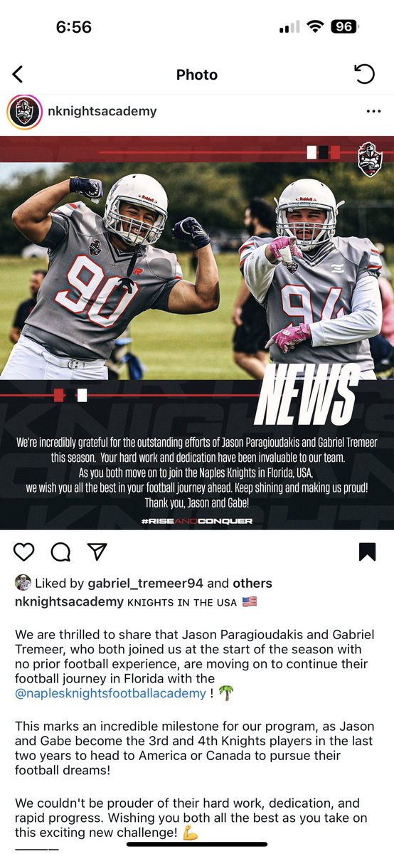 Jen Armstrong (@jen_n_knights) on Twitter photo 🛑👀 The U.K Knights Football sent me this D.M. I believe it is a testament to our <a href="/KnightsNaples/">Naples Knights Football Academy</a> dedication, love, and passion for Post-Grad football- Our first year and we are already international!
We are so excited to welcome @Gabe_Tremeer94 and @Jlaveaux74610 to the FAMILY! 🛑👀 The U.K Knights Football sent me this D.M. I believe it is a testament to our <a href="/KnightsNaples/">Naples Knights Football Academy</a> dedication, love, and passion for Post-Grad football- Our first year and we are already international!
We are so excited to welcome @Gabe_Tremeer94 and @Jlaveaux74610 to the FAMILY!