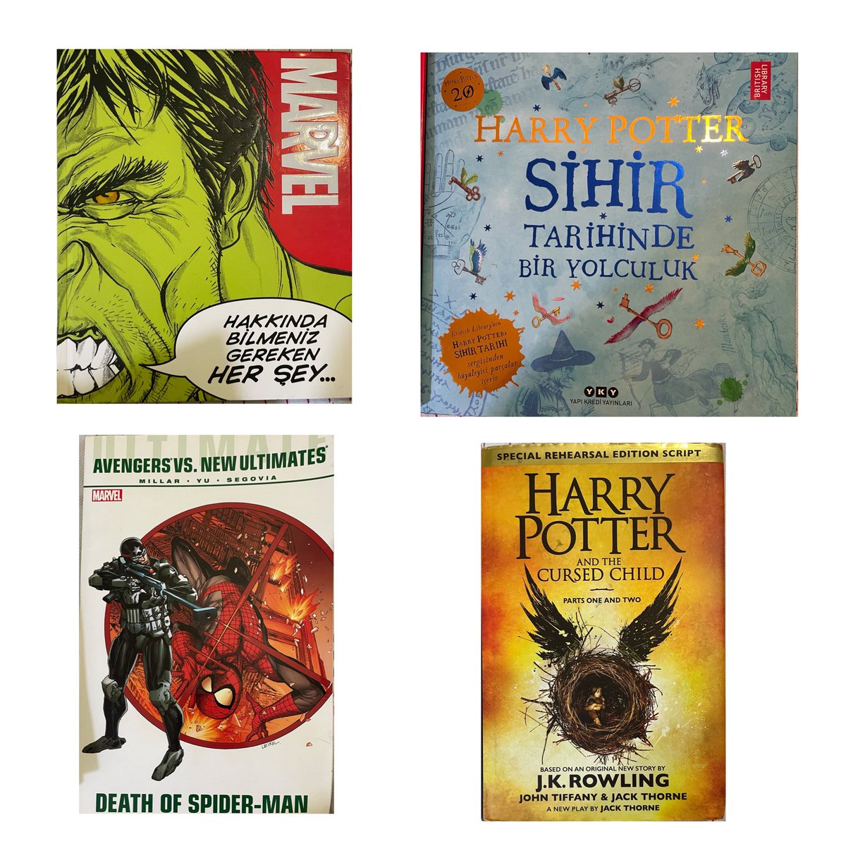 moonyscol's tweet photo. marvel dc harry potter çizgi roman kitap satış

bazılarında minik hasarlar var, detay ve fiyatlar için lütfen dm atın konuşuruz 💘💘

@bujosatis @bujo_sell @bujo_go @kitapsatiss @mangatakastr https://t.co/w8uJJK8ya3