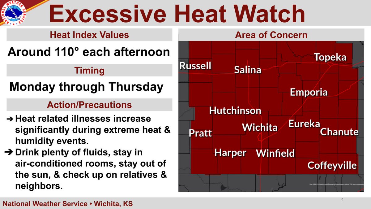 An Excessive Heat Watch has been issued for Monday through Thursday ...
