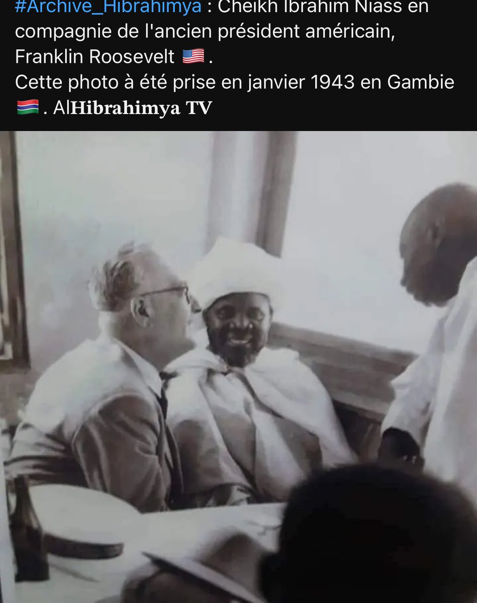 black__eskimo's tweet photo. When Shaykh Ibrahim Niass met American President Roosevelt in the Gambia in 1943….
#inyass https://t.co/pTrms5Hrqb
