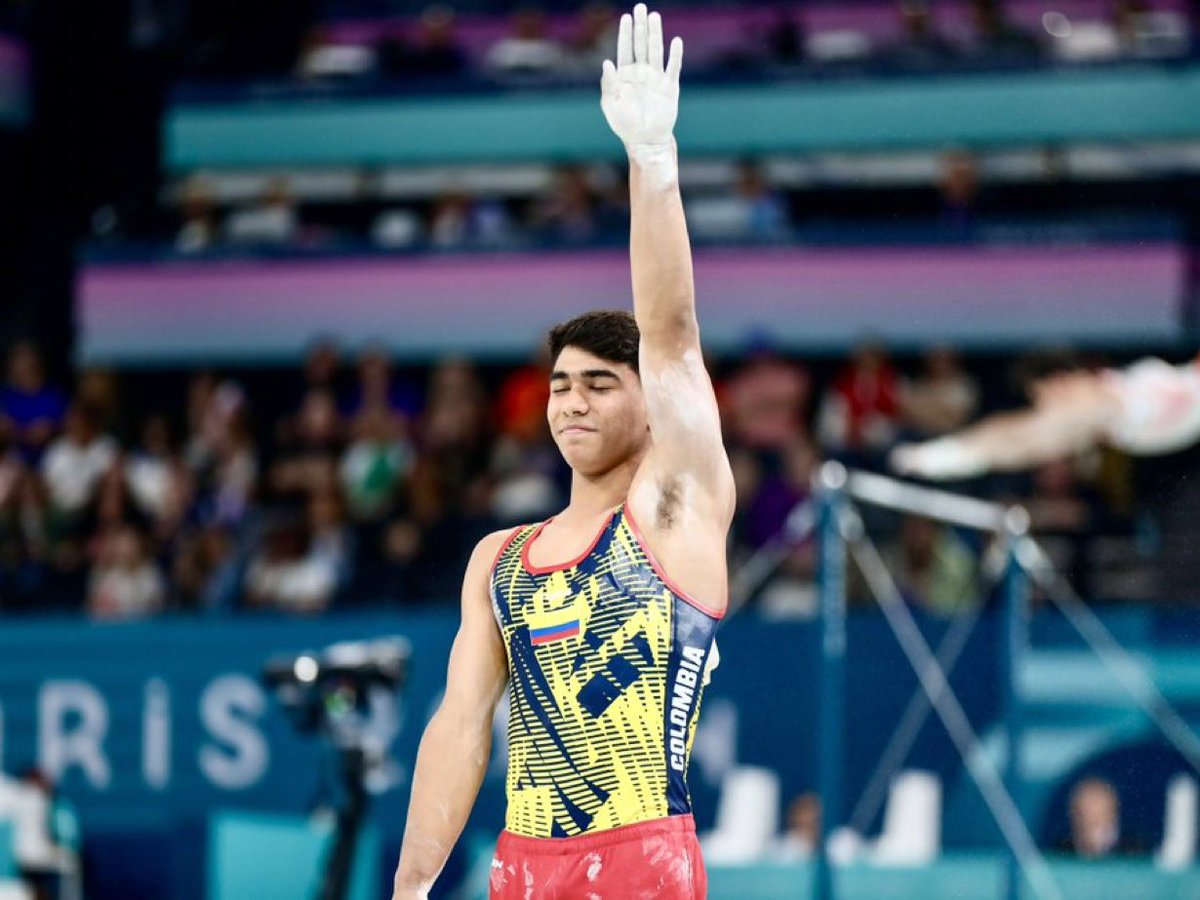 AlertaNews24's tweet photo. 🇨🇴 PARÍS 2024 🇨🇴

Ángel Barajas es el primer colombiano en clasificar a una final olímpica de gimnasia artística luego de conseguir 14.466 unidades en la barra fija. https://t.co/bgRpeljRv6