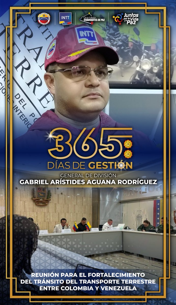 #Enterate | Como parte de los #365DiaDeGestion el presidente @g_aguana sostuvo reunión para el fortalecimiento del Transporte Terrestre entre Venezuela y  Colombia.
#CreamosConcienciaVial 
#VenezuelaPazYArmonía