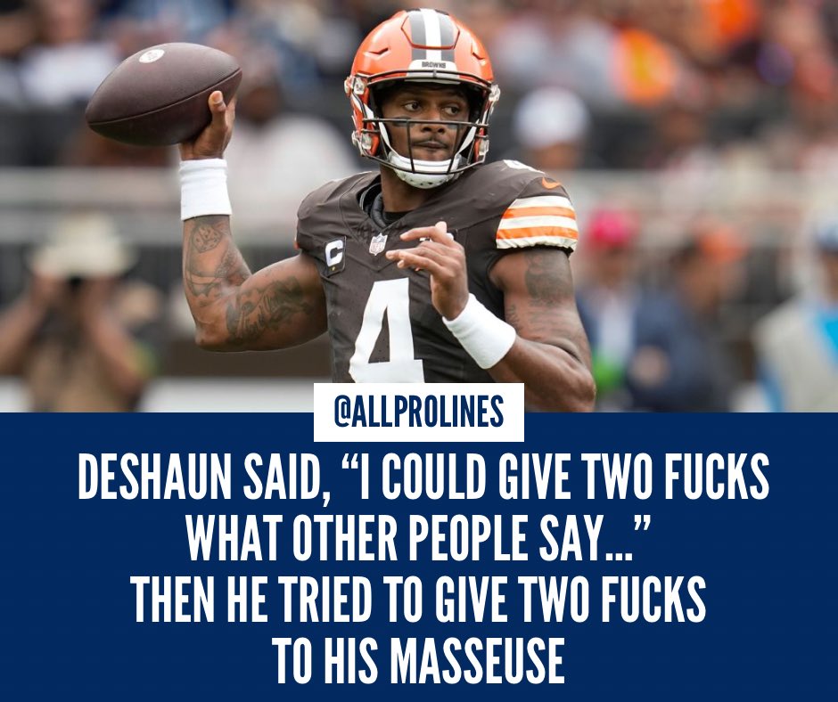 AllProLines's tweet photo. #DeshaunWatson #Browns #TwoFucks #NFLMemes https://t.co/IBHa21Ebqo