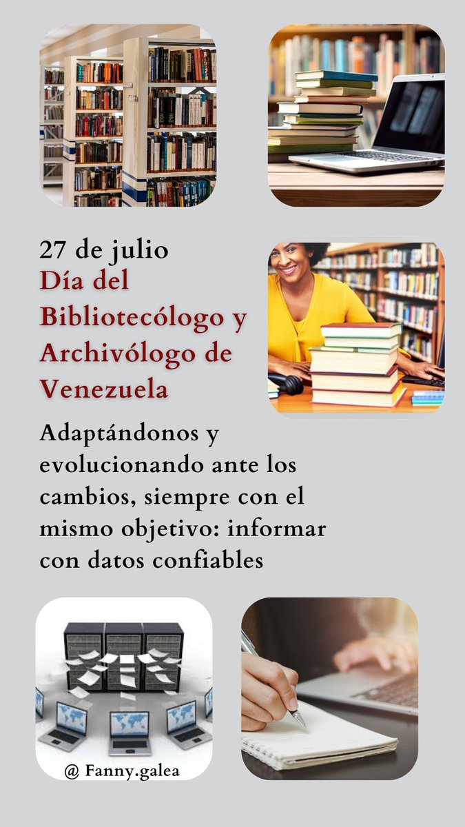FannyGalea's tweet photo. #diadelbibliotecologoyarchivologo #bibliotecas #Archivos https://t.co/bl5lpOB7Be