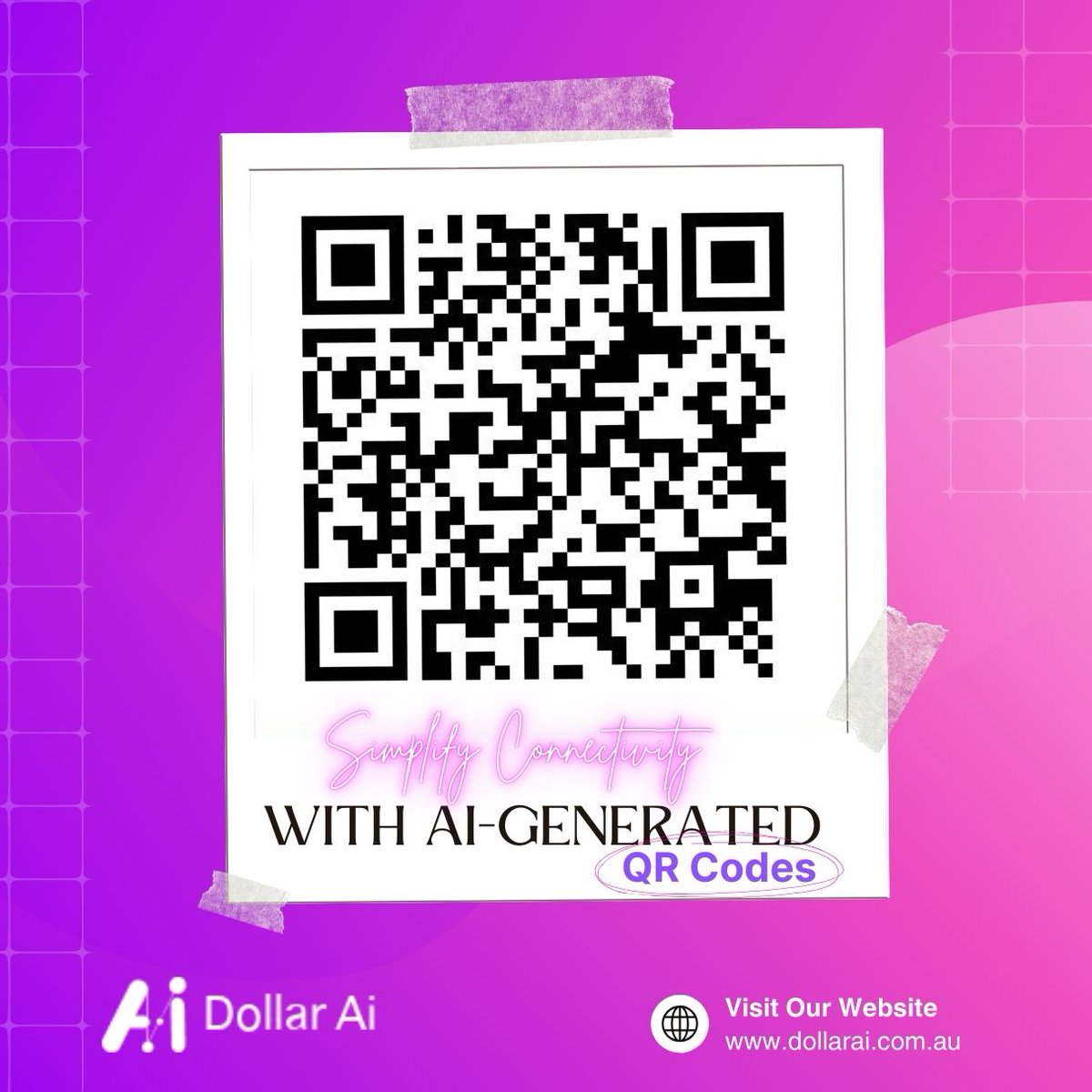 dollarai's tweet photo. Our cutting-edge AI technology creates custom QR codes effortlessly, making it easier than ever to share links, contact info, promotions, and more. 
----
🌐 https://t.co/4wOYTxR00G
.
.
.
.
#ai #qrcode #technology #innovation #marketing #businesscards #socialmedia #connectivity https://t.co/iHyvzMWtxk