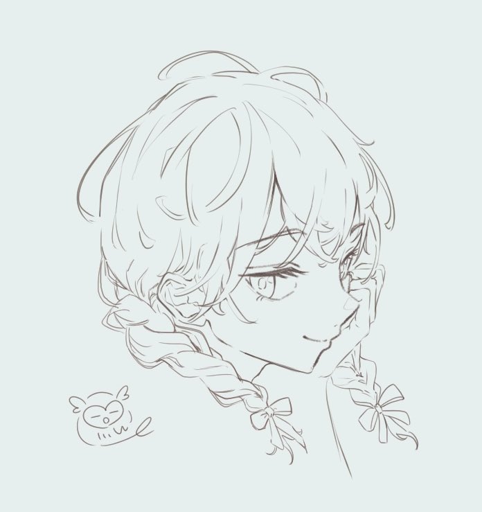 落書き
#イラスト #いらすと #三つ編み