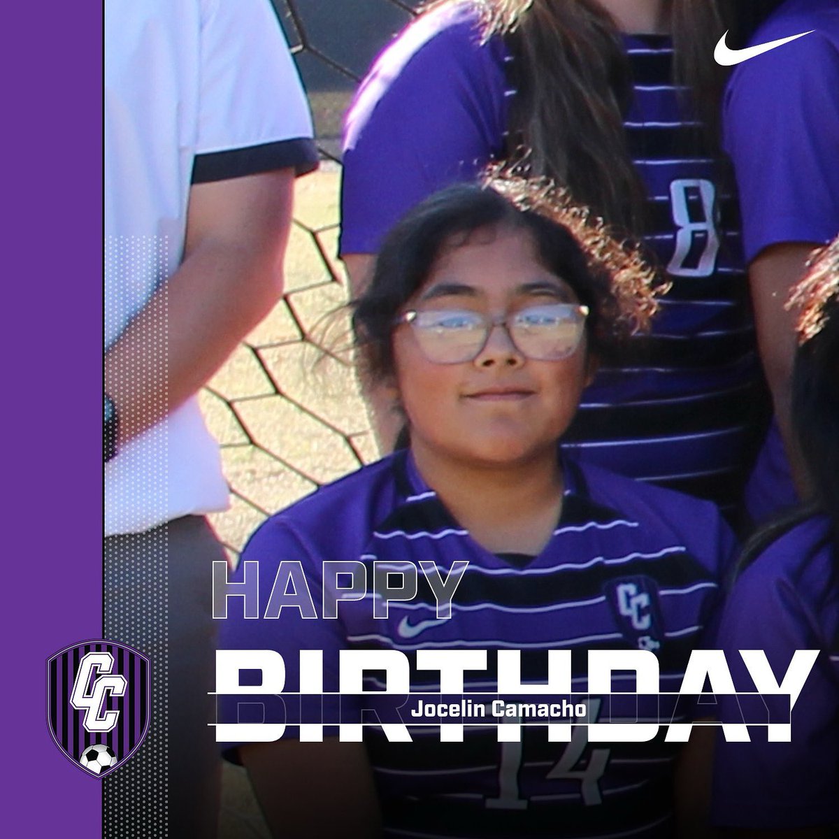 CCGirlsSoccer's tweet photo. Happy belated birthday Jocelin! 🎉🎂🥳🎈🎊🎁 https://t.co/6nuq8oHpWR