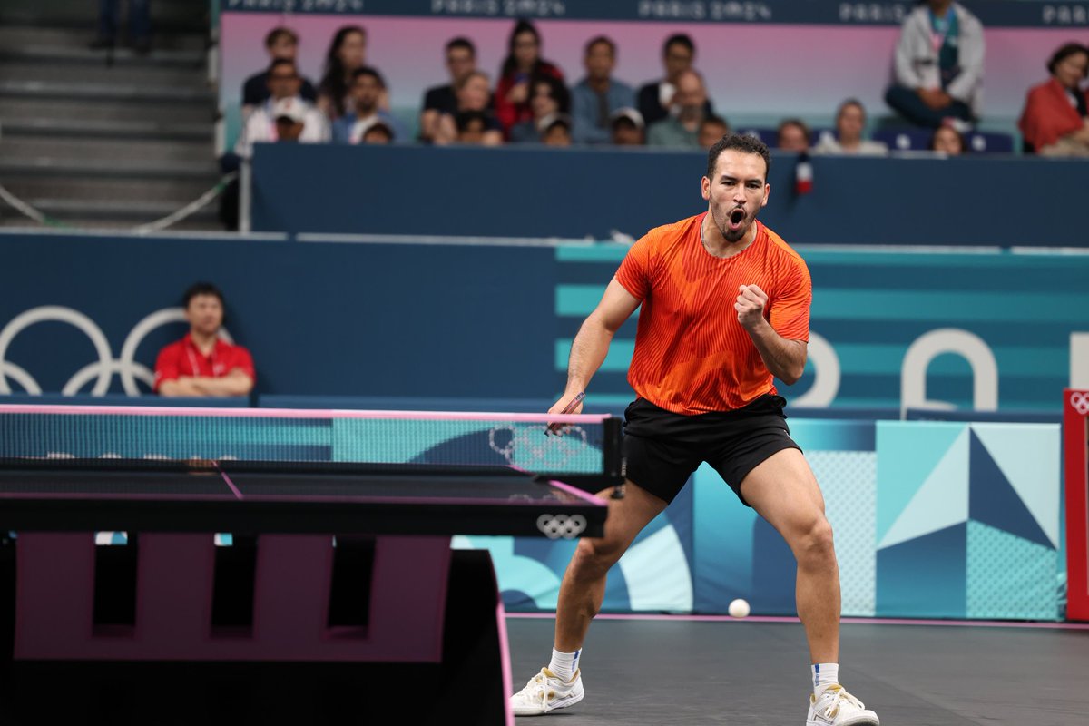 ECUADORolimpico's tweet photo. La remontada de Tito!!! 🏓

El ecuatoriano Alberto Miño rescata un partido casi perdido y alarga el encuentro al séptimo y definitivo set igualando 3-3 (11-9/11-9/11-9/9-11/7-11/4-11) ante Finn Luu 🇦🇺 por la ronda de 64 de individuales masculino en París 2024

Vamos Ecuador🇪🇨
@FetmEcuador1721