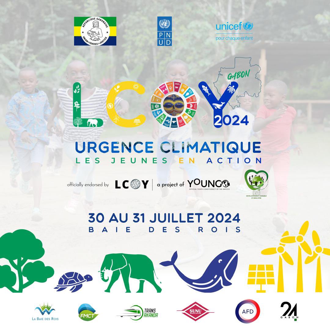 C’est pour le 30 et le 31 Juillet à la Baie des Rois 🌍♻️🇬🇦 . Nous ferons de cette LCOY une LCOY mémorable ✨💫  avec des Panels, Ateliers de renforcement de capacités et de plaidoyers, simulation CoP , Concours d’éloquence et Concerts de clôture ! 
<a href="/undpgabon/">PNUD GABON</a> <a href="/UNICEFGabon/">UNICEF Gabon</a>