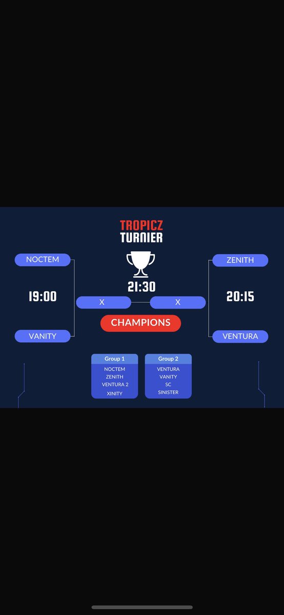 EsportsVT2023's tweet photo. So sieht morgen das Halbfinale aus wir haben richtig Bock 🔥

Viel Erfolg 🍀 @ZENITHCLANGG https://t.co/EuVeXVG9K8