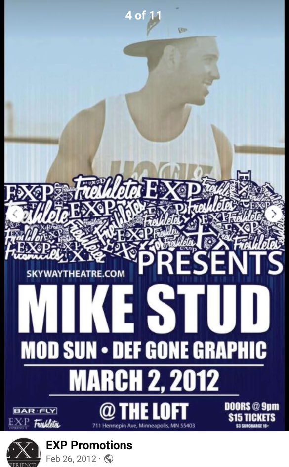 jtprehn25's tweet photo. The first time in Minneapolis - March 2012. 12 years ago 🤯. I remember we flew just you two out. And look at the opener! We put the homie @MODSUN on it. 

The venue was The Loft - 250 people. And now The Amory, my favorite venue🚀
@justmike @DJ_FADER @EXP_Promotions @zachkrause https://t.co/apJxIlJCFt