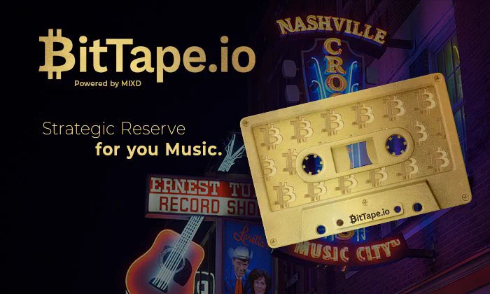 We are a phygital (physical + digital) collectible filled with music and videos that play through our multimedia wallet on Bitcoin. The Genesis BitTape™ is available for pre-order at BitTape.io