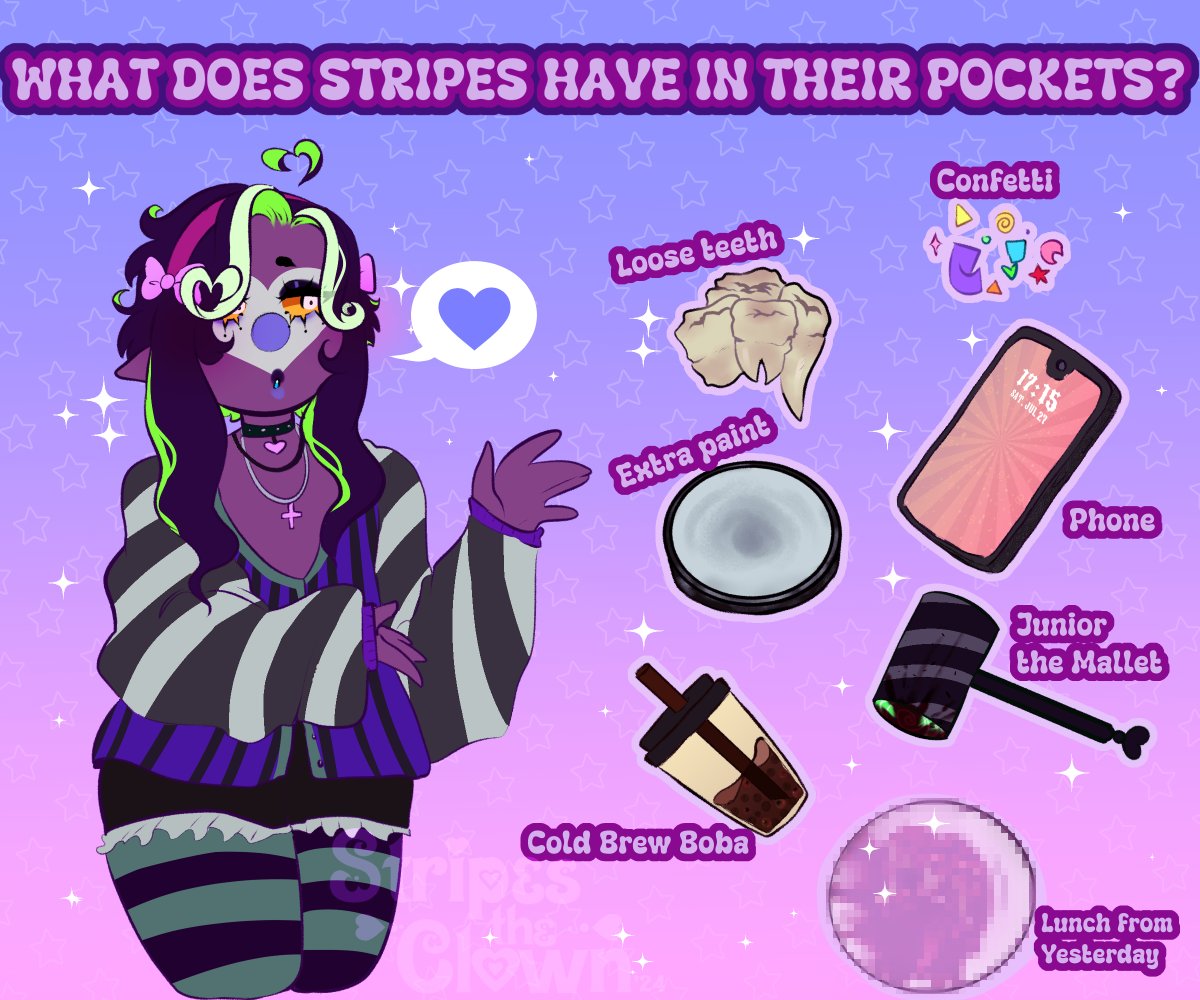 I have pockets of holding #stripedscribbles #vtuber