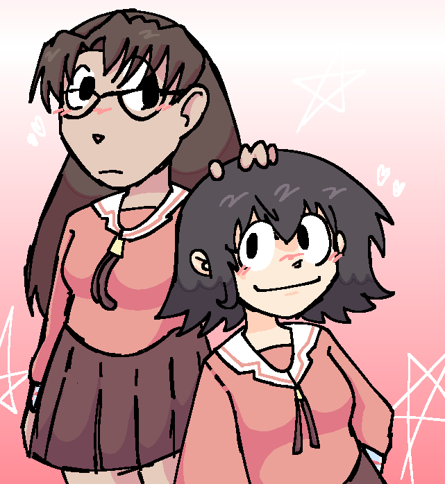 Tomo and yomi #azumangadaioh (but better)