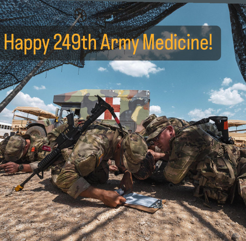 MEDCoE (@medcoe) on Twitter photo 249 Years Strong!!
#ArmyMedicine #249thBirthday #ConserveFightingStrength 249 Years Strong!!
#ArmyMedicine #249thBirthday #ConserveFightingStrength