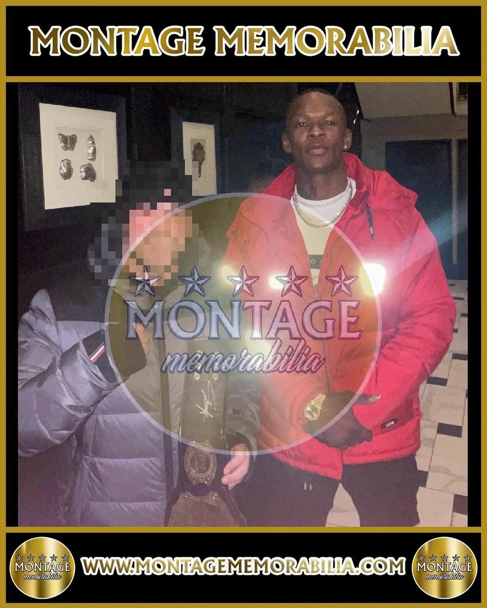 4. Israel Adesanya signed UFC Replica Legacy Belt