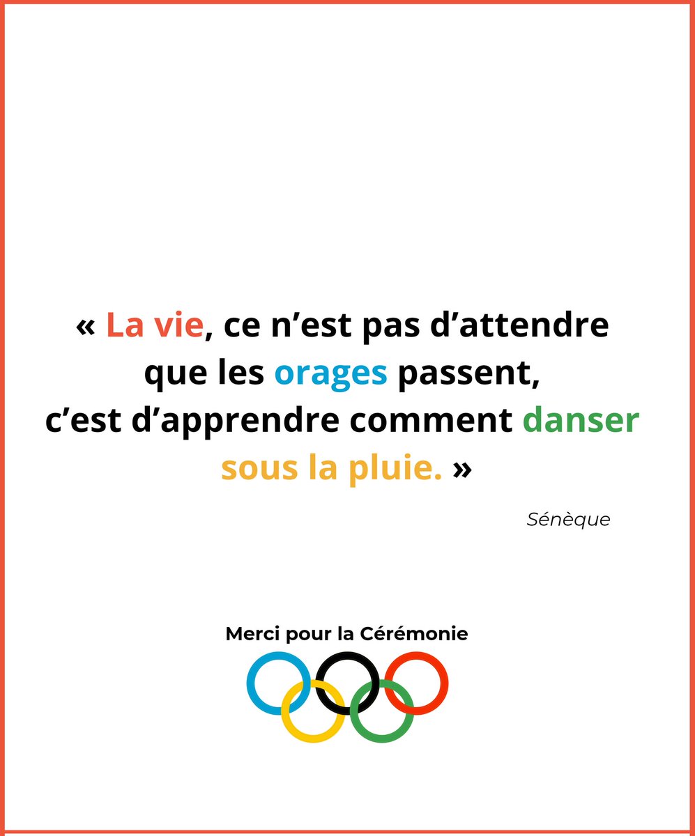 Encore BRAVO pour cette cérémonie INCROYABLE. 
Il faut continuer à danser la vie 🇨🇵🥳☀️ #paris2024 #Olympic2024 #ceremoniedouverture #france #danserlavie