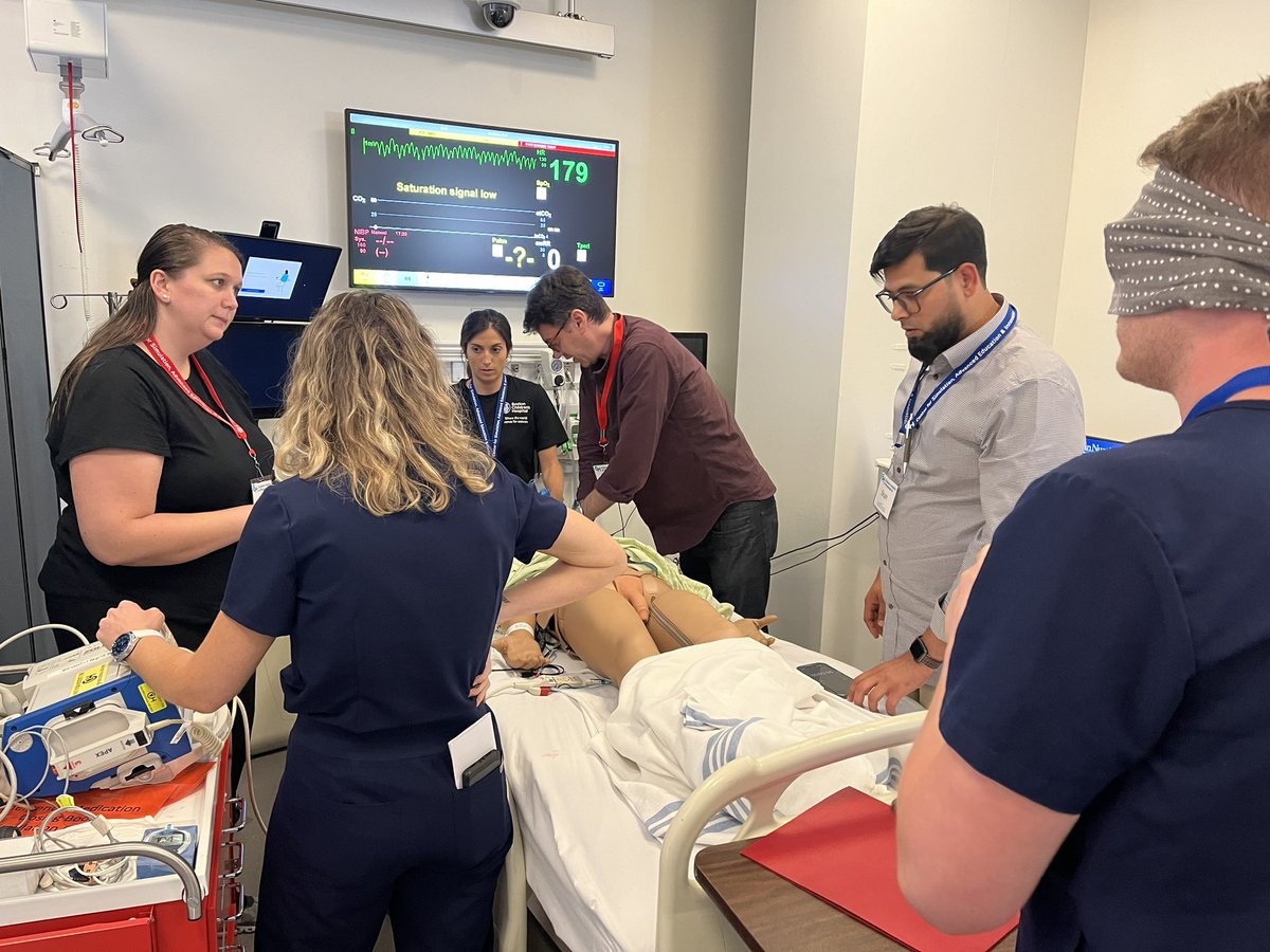 Day two of the CHOP #PedsICU Bootcamp wrapping up. This group of amazing clinicians have made it through the dark (blindfolded team leaders) and come out the other side. Exceptional work today all! #MedEd
