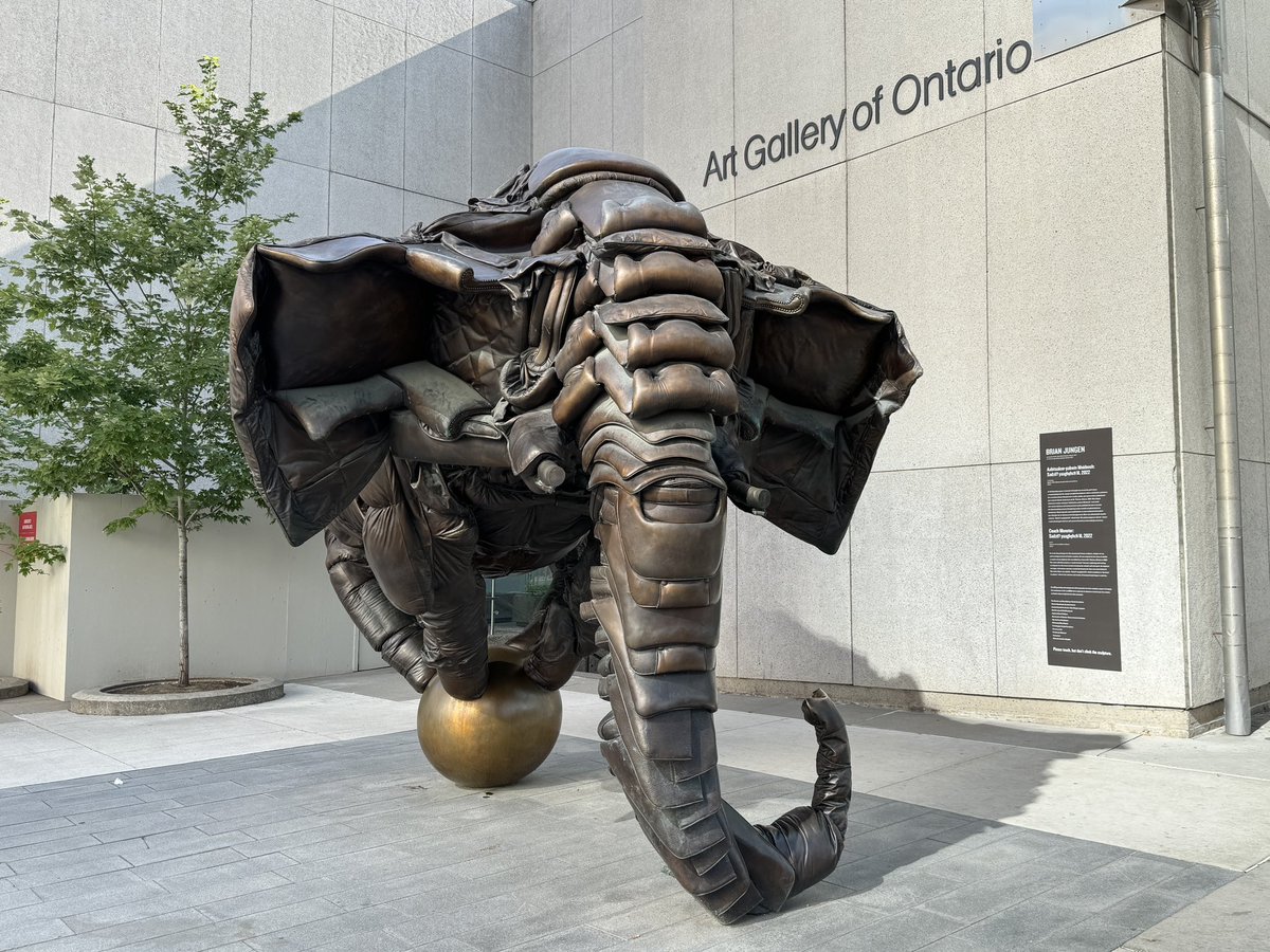 Lisa Kramer (@lisakramer) on Twitter photo Art that tugs at your heart.
The artist, Sadzěʔ yaaghęhch’ill,
was inspired by Jumbo the elephant who died when struck by a train in St. Thomas Ontario. The notes: “capturing and training an elephant for the circus involves breaking the animal’s will and spirit”. <a href="/agotoronto/">Art Gallery of Ontario</a> Art that tugs at your heart.
The artist, Sadzěʔ yaaghęhch’ill,
was inspired by Jumbo the elephant who died when struck by a train in St. Thomas Ontario. The notes: “capturing and training an elephant for the circus involves breaking the animal’s will and spirit”. <a href="/agotoronto/">Art Gallery of Ontario</a>