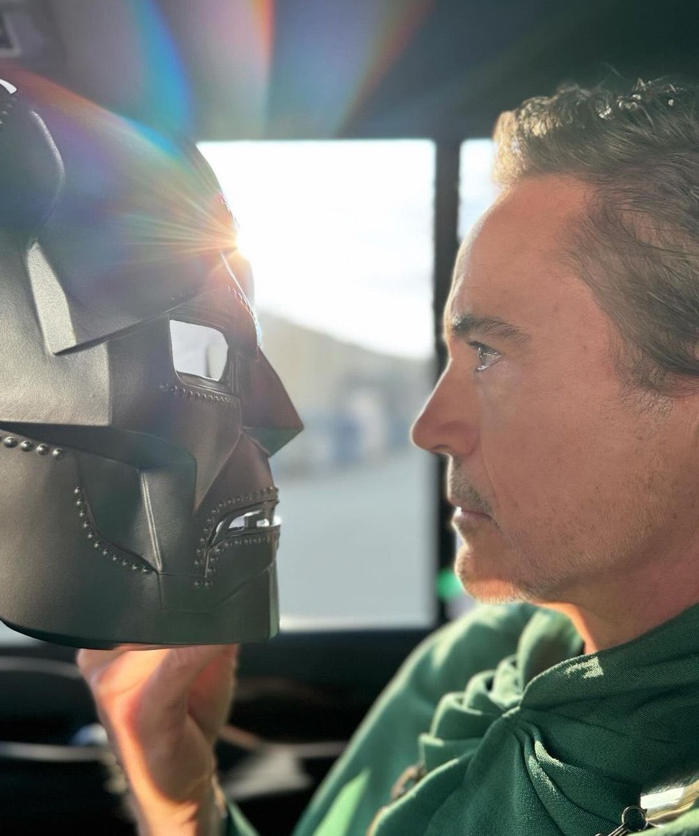 Robert Downey Jr. shares new photos of him holding the Doctor Doom mask: