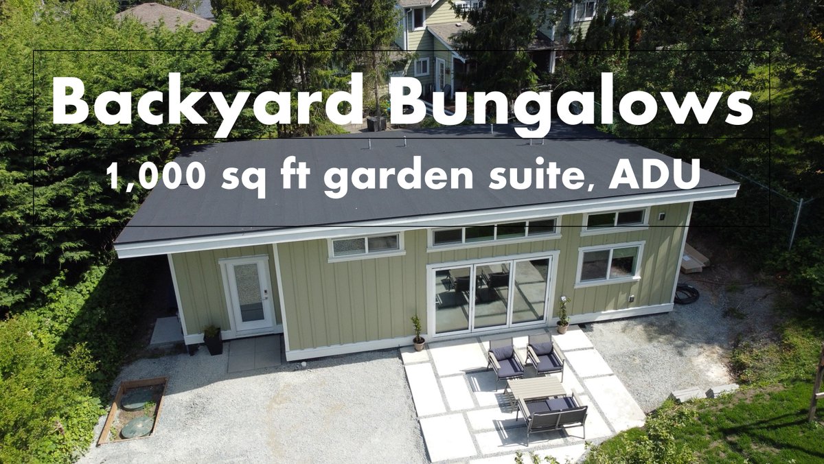 BackyardBungalo's tweet photo. Backyard Bungalows Inc, 1,000 Sq Ft Garden Suite (laneway house, ADU, etc.)! Vaulted ceilings, 2 bedrooms, 2 bathrooms, open concept living/dining, heated polished concrete floors, tiled showers, quartz countertops, HRV, and more! Video on YouTube https://t.co/URA1kpNHyA https://t.co/2nZYUJSiiQ