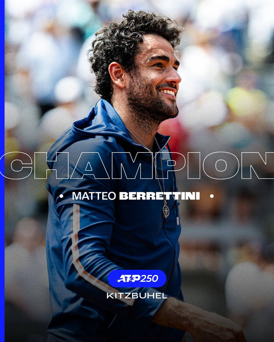 Not_Esportivas's tweet photo. ATP!
Parabéns ao tenista campeão o italiano Matteo Berrettini (🇮🇹) que conquistou o @atptour 250 de Kitzbühel, conquistando o terceiro título no ano e o décimo título na carreira 
#GENERALIOPEN #GO24 #ATPkitz #ThisIsTennis #ATP #ATP250 #Kitzbühel #tennis #MatteoBerrettini https://t.co/Il157wKBXc