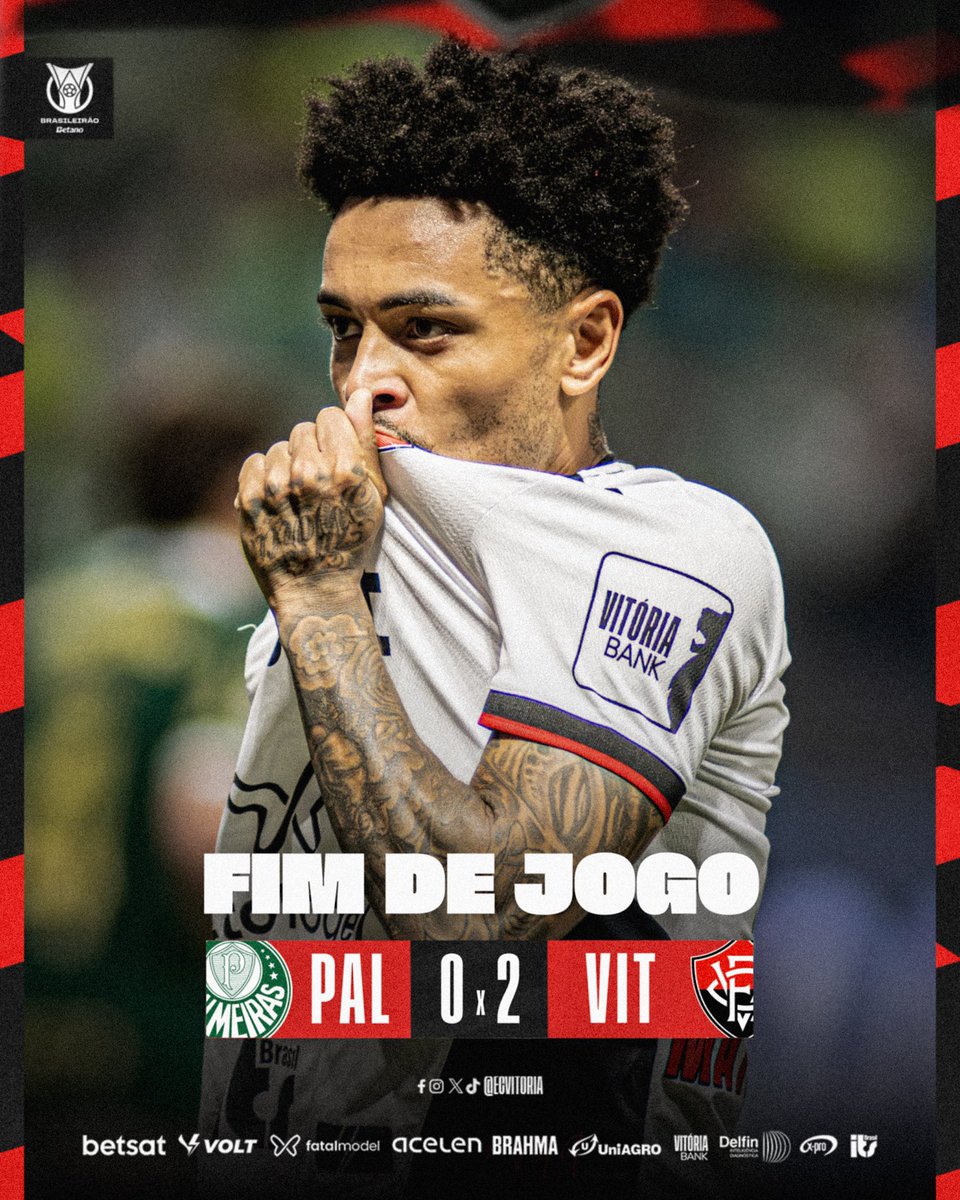 FIM DE PAPOOOOOOO!!!!!!!! COM UM GOLAÇO DE OSVALDO E OUTRO DE MATHEUSINHO, O LEÃO VENCEU O PALMEIRAS PELO PLACAR DE 2X0!!!! ATÉ O FINAL!!! PRA QUEM ACREDITA!!!! 🔴⚫️🦁

📸: Victor Ferreira/ECVitória

#PegaLeão #PorNossaHistória #Brasileirão2024