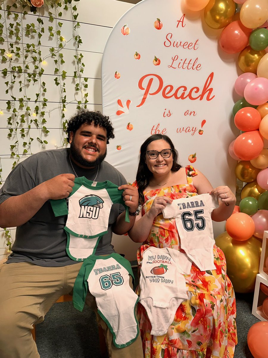Great baby shower only a couple months left till she’s here  #seniorszn <a href="/NSU_Football/">Northeastern State Football</a> <a href="/CoachChev6/">Darrin Chiaverini</a> <a href="/CoachSuth74/">Noah Sutherland</a>